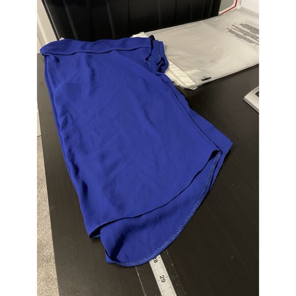 Joseph Ribkoff Womens Top Size 8 Blue V Neck Lightweight Boxy Neutral Minimalist - Picture 7 of 8